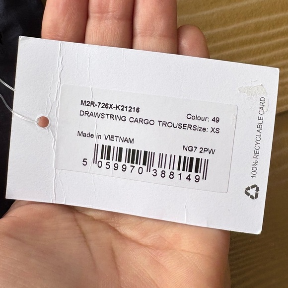 Paul Smith Drawstring Cargo Trouser in Navy Size XS - Picture 4 of 6